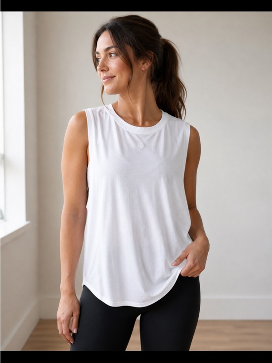 lululemon athletica Tops - lululemon athletica White Relaxed Muscle Tank